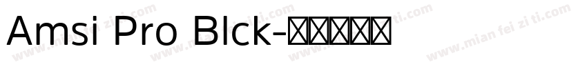 Amsi Pro Blck字体转换
